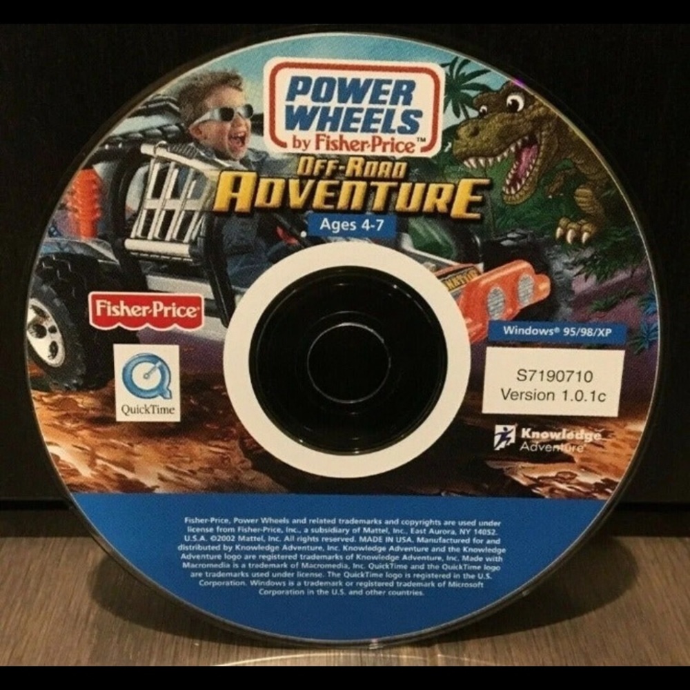 Fisher-Price Power Wheels PC Game Disc